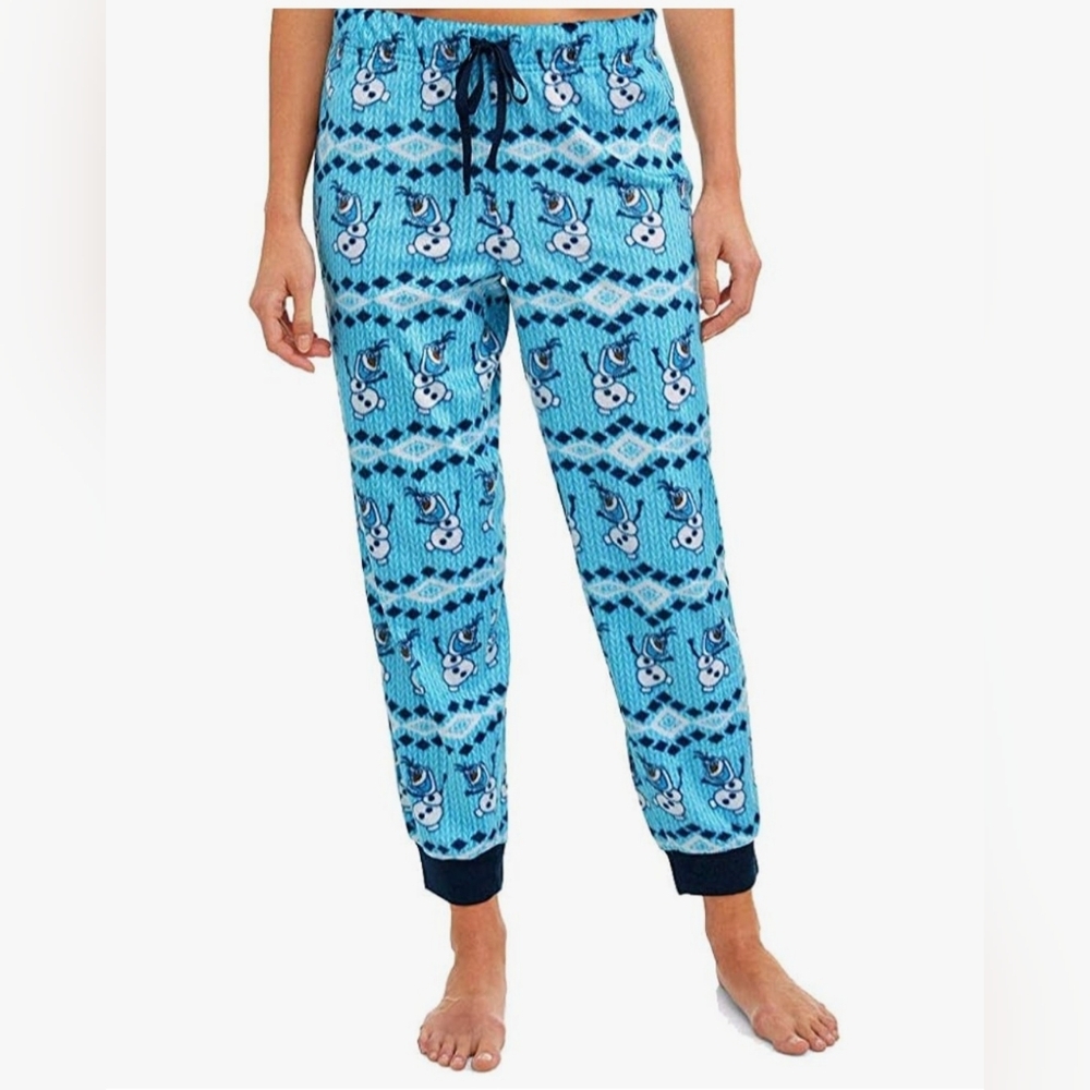 Disney Frozen Women's 3x (22w - 24w) Frozen Olaf Cuffed Jogger Sleep Pant pajama